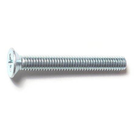 Midwest Fastener M6-1.00 x 45 mm Phillips Flat Machine Screw, Zinc Plated Steel, 20 PK 31251